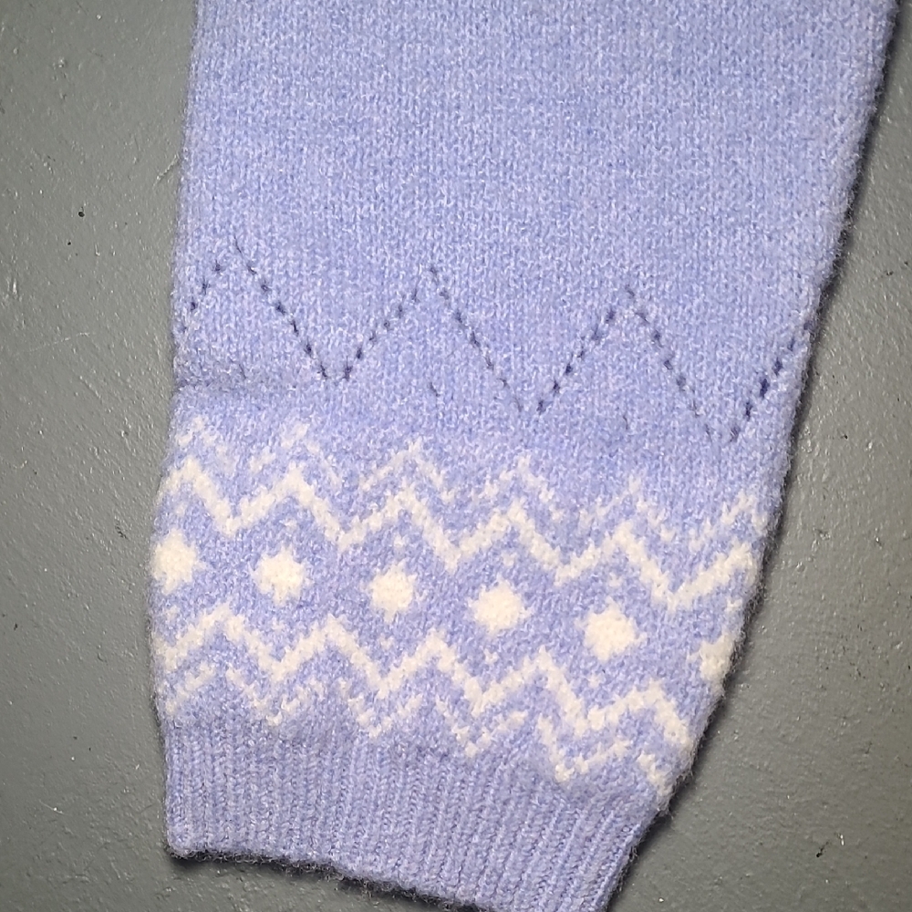 Pink Republic Blue and White Cardigan with Nordic Pattern - Picture 4 of 7